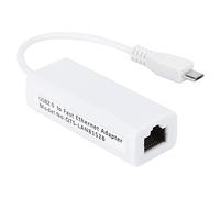 Goshyda Adaptador Ethernet Micro USB, Puerto Ethernet Micro USB 2.0 a RJ45, Compatible con Placa Base Zero 1.3/W, 10 Mbps o 100 Mbps