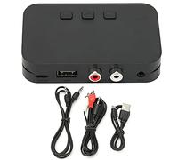 Goshyda Adaptador inalámbrico NFC, 3.5AUX RCA 5.0 USB Receptor de Audio de Altavoz de automóvil para Sistema de Sonido estéreo de música Adaptador BT, para Sistema de Sonido estéreo de música