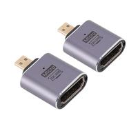 Goshyda Adaptador Mini HDMI a HDMI, Adaptador Mini HDMI 1.4 Macho a HDMI 2.1 Hembra 8K Ultra HD, para Compartir Presentaciones, Videos, Juegos