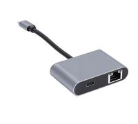 Goshyda Adaptador USB C a Ethernet, Tipo C de 2,5 Gbps a Adaptador Ethernet RJ45 para Ordenador Portátil, Compatible con Carga Rápida PD