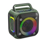 Goshyda Altavoz Bluetooth, Altavoz HiFi Inalámbrico Portátil con Graves Potentes, Luz RGB, Batería de 6000mAh, para Fiesta en Casa Al Aire Libre (Green)