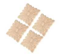 Goshyda Apliques de Madera Tallada con Flores, Adecuados para Muebles Antiguos, Decoración de Espejos y Armarios