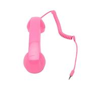 Goshyda Auricular Retro para Teléfonos Inteligentes, Receptor con Cable con Enchufe de 3,5 Mm, Micrófono con Reducción de Ruido, para Tabletas y Portátiles (Pink)