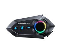 Goshyda Auriculares Bluetooth para Casco de Motocicleta, Auriculares con Sonido de Alta Fidelidad para Casco con Altavoz HD y Micrófono con Cancelación de Ruido, IP56 a Prueba de Agua,