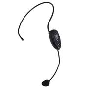 Goshyda Auriculares con Micrófono Inalámbrico, Sistemas de Micrófono con Auriculares Inalámbricos UHF, Alcance de 160 Pies, con Enchufe de 3,5 Mm y 6,35 Mm, para Enseñanza de (1 por 1)