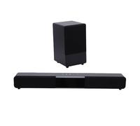 Goshyda Barra de Sonido con Subwoofer, System de Altavoces Bluetooth 6.3 de Cine en Casa, Audio de Sonido Envolvente 2.1 con Interfaz Multimedia HD ARC, óptico, AUX, USB, para Películas, (Enchufe de