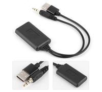 Goshyda Bluetooth 5.0 Cable de Audio Auxiliar para Automóvil Adaptador de Receptor Estéreo de Alta Definición para Todos los Modelos Negro 1 Pieza