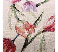 Goshyda Bolsa de Almacenamiento Duradera para Agujas de Tejer con Estampados de Flores, Organizador de Almacenamiento para Sala de Estar (lino de algodón 2)