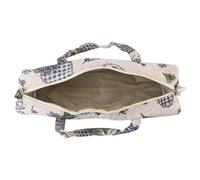 Goshyda Bolsa de Almacenamiento Duradera para Agujas de Tejer con Estampados de Flores, Organizador de Almacenamiento para Sala de Estar (lino de algodón)