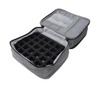 Goshyda Bolsa Organizador de Esmalte de Uñas, Caja de Soporte de Uñas de Gel Contiene 30 Botellas, Estuche de Suministros de Kit de Uñas de Doble Capa para Tecnología de Uñas
