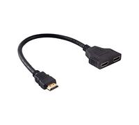 Goshyda Cable Adaptador Divisor HDMI, 1080P HDMI Macho a Cable Adaptador Divisor HDMI Dual Accesorios de computadora para Accesorios de TV