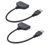 Goshyda Cable Adaptador HDD, 2 Piezas de Cable Convertidor de USB 3.0 Portátil a SATA 2.5 Compatible con Windows XP 32/64 bit, para Server 2003, etc.