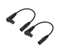 Goshyda Cable de Extensión de Micrófono XLR, Cable de Extensión de Micrófono XLR de ángulo Recto Hembra a Macho de 3 Pines, para Guitarras Eléctricas, Consolas de Mezcla, Altavoces