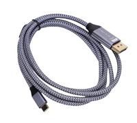 Goshyda Cable USB C a DisplayPort 8K 60 Hz, Cable Tipo C a DisplayPort para Pro Air, 3/4, XPS, Tejido de Nailon, Plug and Play para Teléfono Portátil a