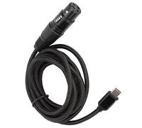 Goshyda Cable USB C a XLR hembra, cable de micrófono tipo C, trenzado de nailon, conector USB C macho a XLR hembra, micrófono conector de audio, compatible con USB 2.0, para smartphones y tabletas