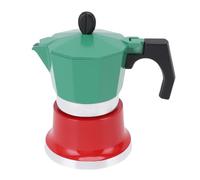 Goshyda Cafeteras, Cafeteras Italiana Portátil Clásica para Gas Estufa Eléctrica de Gas 3 Taza de Campamento Manual de café Cubano para Capuchino o Verde café con Leche y Rojo