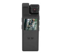 Goshyda Cámara Corporal, Grabadora de Audio y Vídeo Portátil HD 1080P, Cámara Corporal Policial con Clip Trasero, Detección de Movimiento, Lente Giratoria de 180°, Pantalla de 1,3 (Black)