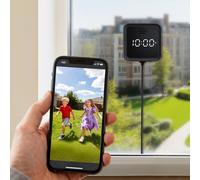 Goshyda Cámara de Ventana de 3MP 2K, Cámara Interior WiFi de 2,4 GHz 5 GHz para Seguridad del Hogar, con Visión Nocturna en Color, Detección Inteligente, Alerta en Tiempo Real, para (Black)