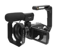 Goshyda Cámara Digital, Videocámara 4K 56MP, Zoom Digital 18X, Pantalla Táctil de Rotación de 3 Pulgadas, Cámara Vlogging para Viajes, con Estabilizador de Micrófono Lente Gran Angular