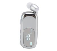 Goshyda Clamp/Holder en Auriculares, Auriculares Inalámbricos Retráctiles Ergonómicos 140 MAh Long Long Living Lived Reducción de Ruido para Negocios (Plateado brillante electrochado)