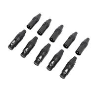 Goshyda Conectores de Enchufes XLR, Reemplazo de Conector de Micrófono XLR Profesional, 5 Pares de Enchufes XLR Macho a Hembra, para Cables de Sonido, Micrófonos, Cables