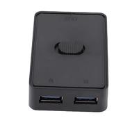Goshyda Conmutador USB 3.0 Práctico Botón Plug and Play de Compartir 1 Impresora Entre 2 Computadoras para Configuración de Oficina