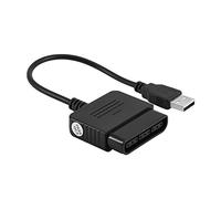 Goshyda Convertidor de Controladores de Juegos para 1/2 /PS2, Adaptador USB de Control de Gamepad para y PC, admite Modo analógico/Digital