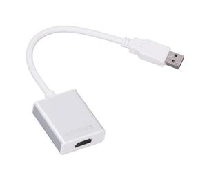 Goshyda Convertidor de Salida USB 3.0 a, Adaptador de Interfaz Multimedia USB 3.0 a HD de Aleación de Aluminio, Unidad Gratuita, Calidad de Imagen de Alta Definición, para