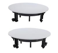 Goshyda Cubiertas Redondas Blancas para Parrilla de Altavoz de 280 Mm de Diámetro Exterior, 2 Rejillas para Altavoz de Techo con Diseño Magnético, Decoración Pintable para Instalación