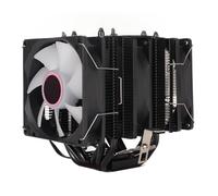 Goshyda Enfriador de CPU de 9 Cm, Torre Doble, Excelente Disipación de Calor, Tecnología Directa, 6 Tubos de Calor, Conjunto de Aletas Apiladas, Diseño Silencioso, 3 Ventiladores,