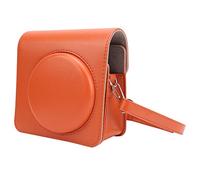 Goshyda Estuche Protector de la cámara, Bolso de la cámara del Hombro del Cuero de la PU de la Mini cámara cabido para Instax Square SQ1(Naranja)