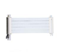 Goshyda Extensor PCIE 4.0 X16 Transmisión de 128 Gbps, ángulo Recto, Compatible con RTX3090, RTX3080, Instalación Suave para Transmisión de Datos Gráficos de Alta Velocidad (White)