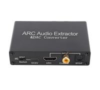 Goshyda Extractor de Sonido ARC de Salida HD Convertidor Analógico Digital de 192 KHz con Puerto de Auriculares óptico SPDIF Coaxial de 3,5 Mm para TV Home Cinema