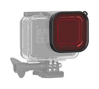Goshyda Filtro de Lente de Buceo, cámara de acción Corrección de Color Fotografía de Buceo Filtro de Lente Material de Alta dureza para cámara de acción GOPRO Hero 8(Rojo)