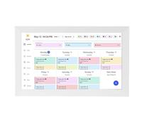 Goshyda Gráfico de Tareas de Calendario Digital de 15.6 Pulgadas de Calendario, Pantalla Interactiva de Pantalla Táctil Inteligente para Horarios Familiares, Marco de Imagen Electrónica (Enchufe de