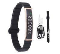 Goshyda Health Smart Bracelet, Rastreador de Acondicionamiento Físico de Actividad Portátil, Bluetooth 5.3 Soporte de Pulsera Inteligente Magnética Modos de Deportes Múltiples, Fotos (Gold)