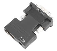 Goshyda Interfaz Multimedia HD Hembra a VGA Convertidor Macho Cable de de 3,5 Mm para Monitores de PC Portátiles