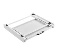 Goshyda Kit de Apilamiento para Lavadora y Secadora, Marco de Conexión de Metal con Estante Extraíble para Lavadoras Secadoras, Electrodomésticos de 60cm de Ancho, Ahorro de Espacio