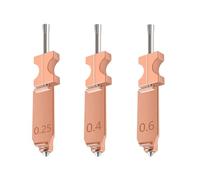 Goshyda Kit de Boquilla de Actualización Hotend para Impresora 3D AD5X, Juego de 3 Boquillas Desmontables Rápidas de Metal con Tamaños de 0,25 Mm/0,4 Mm/0,6 Mm para PLA ABS PETG