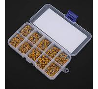 Goshyda Kit de Condensadores Cerámicos de 500 Piezas, Surtido Multicapa 0,1 UF-10 UF, Componentes Electrónicos con Caja de Almacenamiento de Plástico, 10 Valores para Proyectos Electrónicos