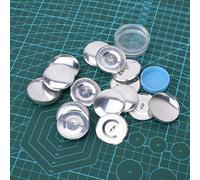 Goshyda Kit de Herramientas para Hacer Bases de Botones Redondos, Herramienta de Montaje Resistente a la Oxidación para Manualidades Hechas a Mano, 20 Mm de Diámetro, Adecuado para Diseños de