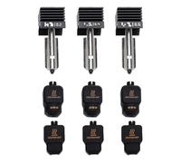 Goshyda Kit de Hotend de Acero Endurecido de 3 Piezas de Repuesto para Impresora 3D Lab X2D P2S H2D H2S, Juego de Boquillas de 0,2 Mm, 0,4 Mm y 0,6 con Calcetines de Silicona