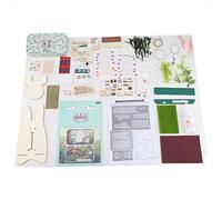 Goshyda Kit de Mini Casa de Muñecas DIY con Mini Cuaderno para Grabar y Decorar, Esquina de la Calle y Paseo en Invierno Casa de Muñecas Hecha a Mano para Buenos Momentos en (Notas Pastorales)