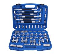 Goshyda Kit de Prueba de Fuga de Aire Acondicionado Automotriz de 56pcs, Detector de Fugas de Aire Acondicionado, Herramienta de Reparación de Detección para Sistemas de CA de Camiones