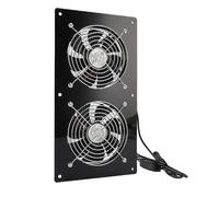 Goshyda Kit de Ventilador de Escape con Energía Solar de 15 W, Ventilador Doble con Panel Solar de Silicio Monocristalino, Resistente Al Agua IP67, Fácil Instalación para Gallinero, Invernadero,