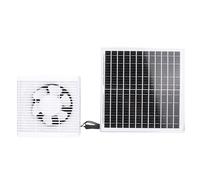 Goshyda Kit de Ventilador de Ventilación con Panel Solar de 20 W, Ventilador de Escape Solar de 6 Pulgadas para Cocina, Baño, Invernadero, Cobertizo, Casa para Mascotas, IP67 Impermeable Plug and