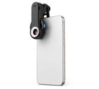 Goshyda Lente Microscopio para Teléfono, Aumento 40X 80X Clip con LED, 120X, para Plantas y Monedas