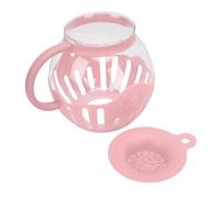 Goshyda Máquina para Hacer Palomitas de Maíz de Vidrio para Microondas, 2,13 L, con Tapa de Doble Función, para Refrigerios Saludables, Noches de Cine sin BPA (Rosáceo)