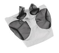 Goshyda Mascarilla de Caballo con Orejas, Malla Protectora contra Moscas, Máscara Elástica Transpirable contra Moscas para Montar en Equipo Ecuestre, Resistente a los Rayos UV (Grey)