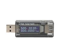 Goshyda Medidor de Cargador USB Portátil Transparente con Pantalla LCD, Soporte de Carga Rápida, Ampliamente Compatible, Medición Más Precisa para Teléfonos Celulares, Tabletas,